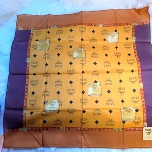 Authentic MCM Vintage Cognac Scarf